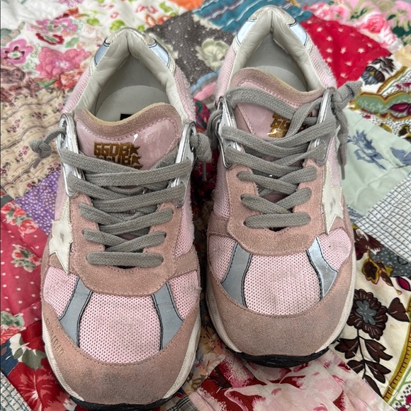 Trendy Pink and Gray Sneakers with Star Accent - Picture 1 of 13